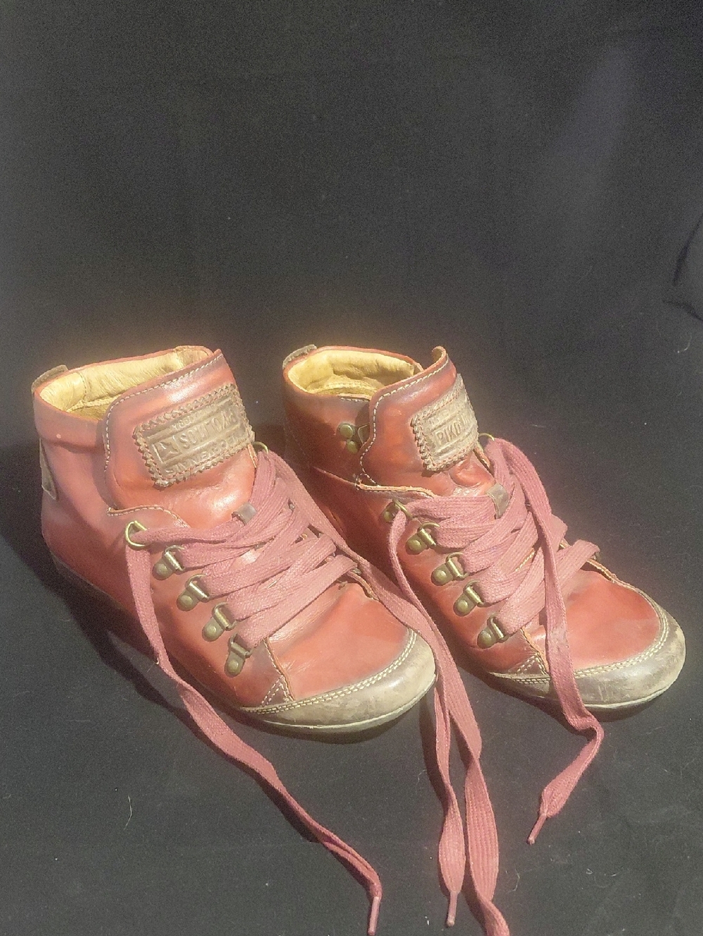 Pikolinos Lisboa Burgundy leather lace up sneakers ankle boots Size EU 37